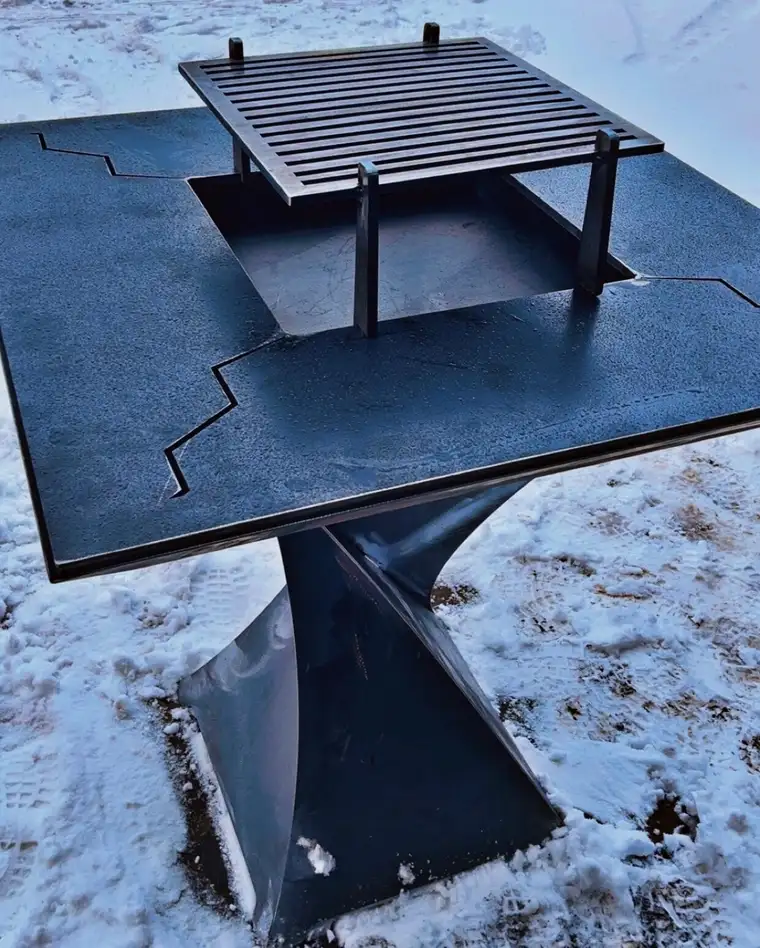 Brasero Signature sur terrasse, vue d’ensemble